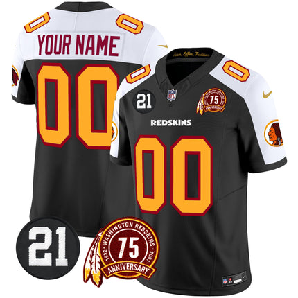 Washington Redskins 75th & Sean Taylor Patch Vapor Limited Custom Jersey - All Stitched