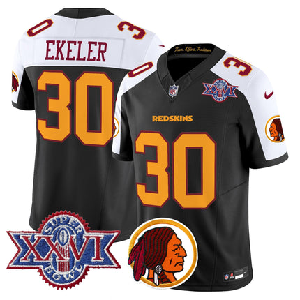 Men's Washington Redskins Throwback 1992 Super Bowl XXVI Patch Vapor Limited Jersey V2 - All Stitched