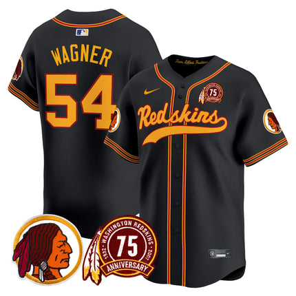 Men's Washington Redskins 75th Patch Throwback Vapor Premier Limited Jersey - All Stitched