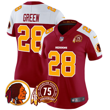 Women's Washington Redskins 75th Patch Throwback Vapor Limited Jersey - All Stitched
