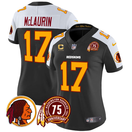 Women's Washington Redskins 75th Patch Throwback Vapor Limited Jersey - All Stitched