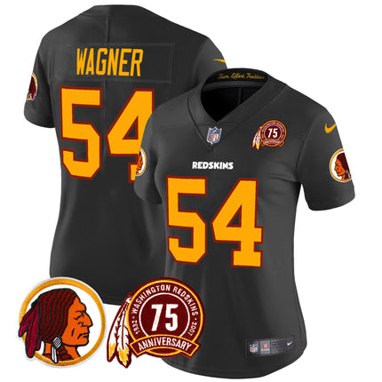 Women's Washington Redskins 75th Patch Throwback Vapor Limited Jersey - All Stitched