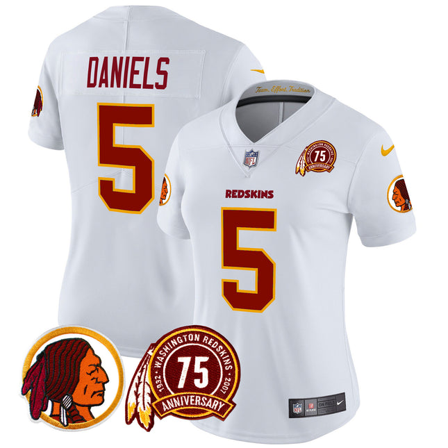 Women's Washington Redskins 75th Patch Throwback Vapor Limited Jersey - All Stitched
