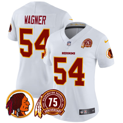 Women's Washington Redskins 75th Patch Throwback Vapor Limited Jersey - All Stitched