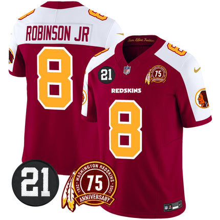 Men's Washington Redskins 75th & Sean Taylor Patch Vapor Limited Jersey - All Stitched