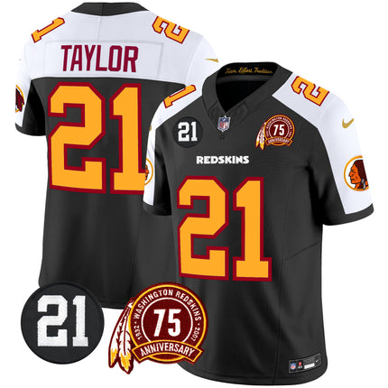 Men's Washington Redskins 75th & Sean Taylor Patch Vapor Limited Jersey - All Stitched