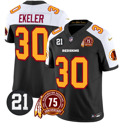 Men's Washington Redskins 75th & Sean Taylor Patch Vapor Limited Jersey - All Stitched