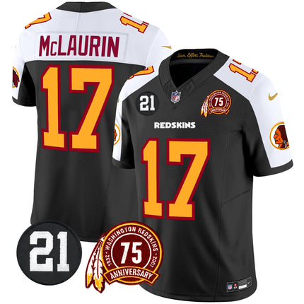 Men's Washington Redskins 75th & Sean Taylor Patch Vapor Limited Jersey - All Stitched