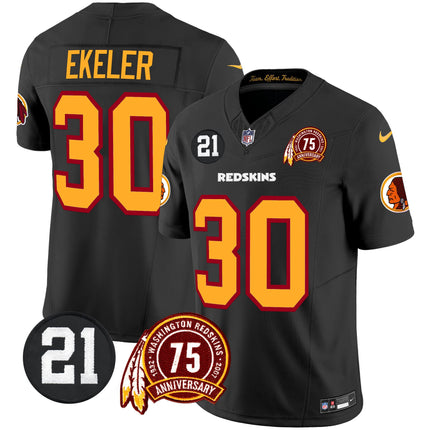 Men's Washington Redskins 75th & Sean Taylor Patch Vapor Limited Jersey - All Stitched