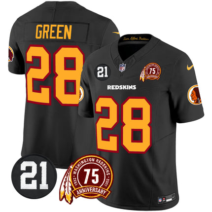 Men's Washington Redskins 75th & Sean Taylor Patch Vapor Limited Jersey - All Stitched