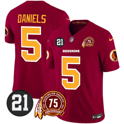 Men's Washington Redskins 75th & Sean Taylor Patch Vapor Limited Jersey - All Stitched
