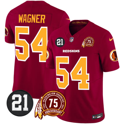 Men's Washington Redskins 75th & Sean Taylor Patch Vapor Limited Jersey - All Stitched
