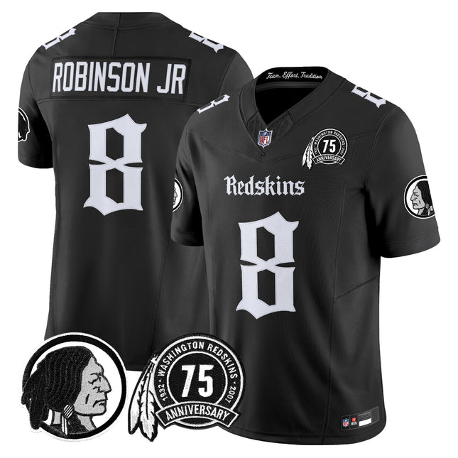 Men's Washington Redskins 'Gothic Capital Edition' Vapor Limited Jersey - All Stitched