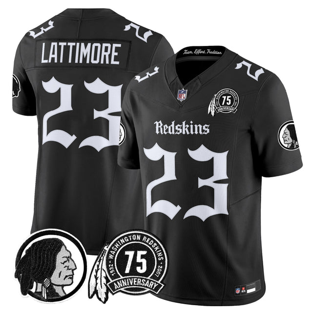 Men's Washington Redskins 'Gothic Capital Edition' Vapor Limited Jersey - All Stitched