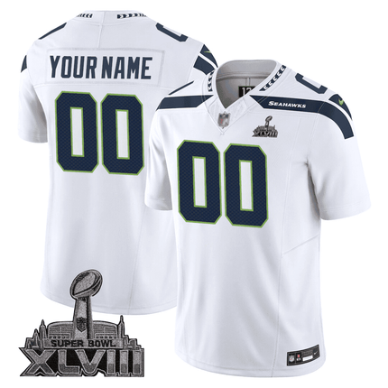 Men's Seattle Seahawks Jersey - SB XLVIII & Washington Home Patch
