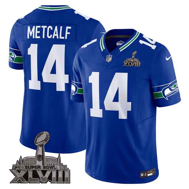 Men's Seattle Seahawks Jersey - SB XLVIII & Washington Home Patch