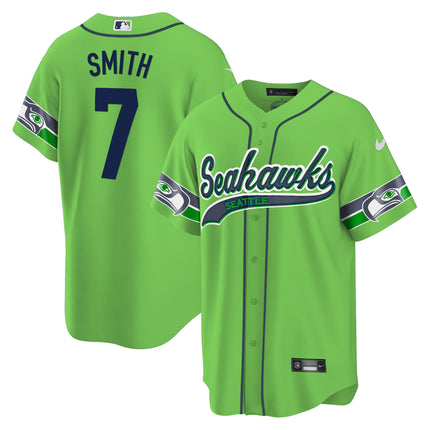 Men's Seahawks Throwback & Gold Cool Base Jersey V2 - All Stitched