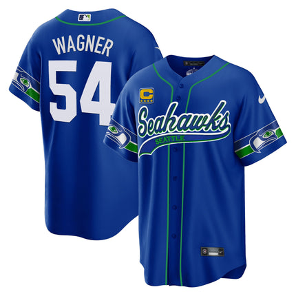 Men's Seahawks Throwback & Gold Cool Base Jersey V2 - All Stitched