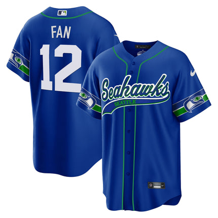 Men's Seahawks Throwback & Gold Cool Base Jersey V2 - All Stitched