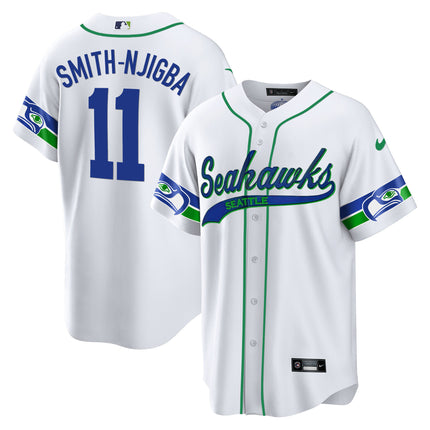 Men's Seahawks Throwback & Gold Cool Base Jersey V2 - All Stitched
