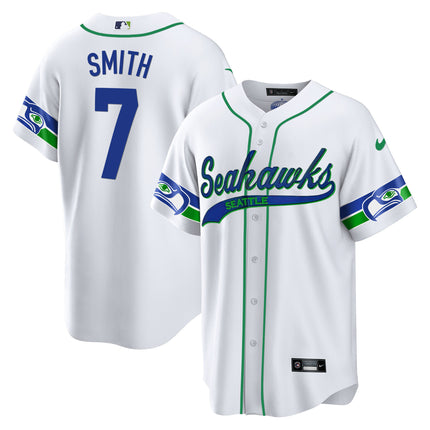 Men's Seahawks Throwback & Gold Cool Base Jersey V2 - All Stitched