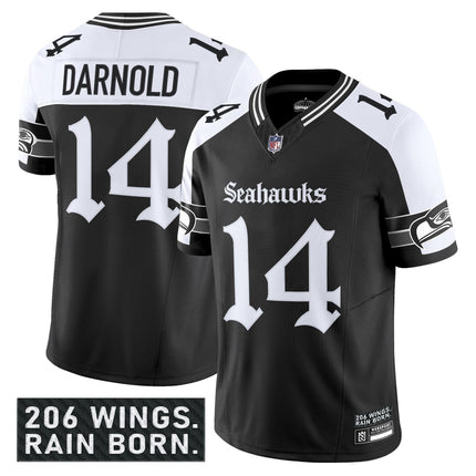 Men's Seattle Seahawks 'Gothic Rain City Shadows Edition' Vapor Limited Jersey - All Stitched