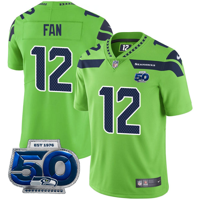 Men's Seattle Seahawks 50th Season Vapor Limited Jersey - All Stitched