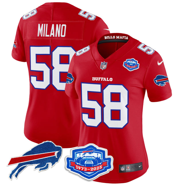 Women's Buffalo Bills 2025 "Rivalries" Vapor Limited Jersey - Farewell Season Patch - All Stitched