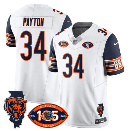 Men's Bears 1920-2025 The Bears Vapor Limited Jersey - All Stitched