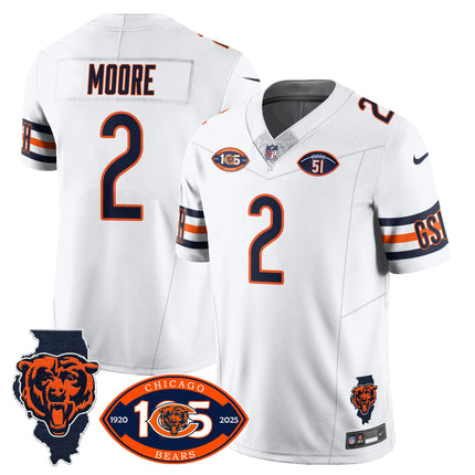 Men's Bears 1920-2025 The Bears Vapor Limited Jersey - All Stitched