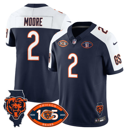 Men's Bears 1920-2025 The Bears Vapor Limited Jersey - All Stitched