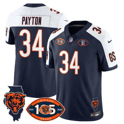Men's Bears 1920-2025 The Bears Vapor Limited Jersey - All Stitched