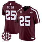 Maroon / #25 Gig'Em / S