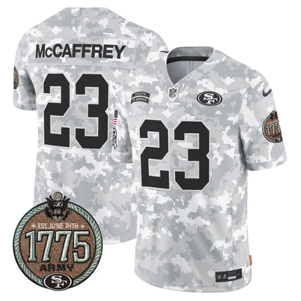 Men's 49ers 2024 Salute to Service Establishment Year Patch Vapor Limited Jersey - All Stitched