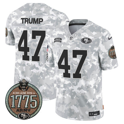 Men's 49ers 2024 Salute to Service Establishment Year Patch Vapor Limited Jersey - All Stitched