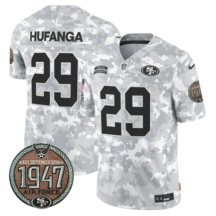 Men's 49ers 2024 Salute to Service Establishment Year Patch Vapor Limited Jersey - All Stitched
