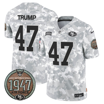 Men's 49ers 2024 Salute to Service Establishment Year Patch Vapor Limited Jersey - All Stitched