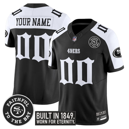 San Francisco 49ers 'Fog City Gothic Edition' Vapor Limited Custom Jersey - All Stitched