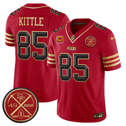 Men's 49ers Est.1946 Patch Vapor Limited Jersey V2 - All Stitched