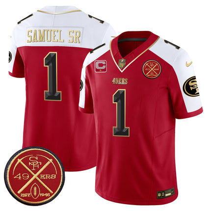 Men's 49ers Est.1946 Patch Vapor Limited Jersey V2 - All Stitched