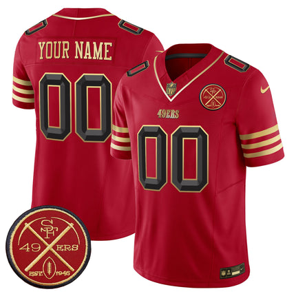 Custom Gender/Name 49ers Est.1946 Patch Vapor Limited Jersey V2 - All Stitched