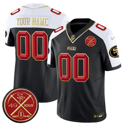 Custom Gender/Name 49ers Est.1946 Patch Vapor Limited Jersey V2 - All Stitched