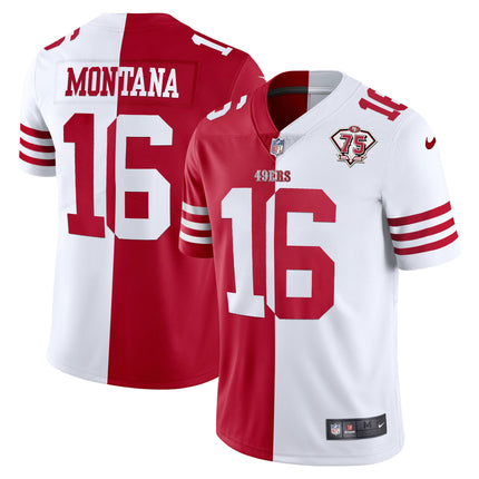 Men's 49ers 75th Anniversary Patch White Gold & Black Gold - All Stitched