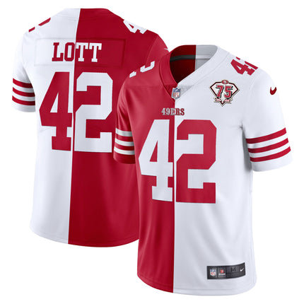 Men's 49ers 75th Anniversary Patch White Gold & Black Gold - All Stitched