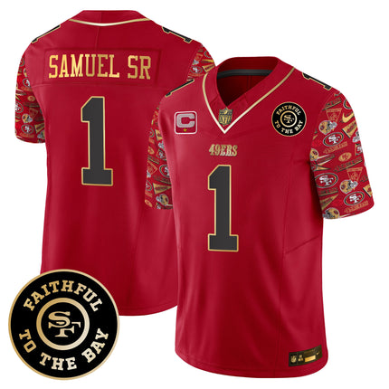 Men's 49ers Pattern Style Vapor Limited Jersey - All Stitched