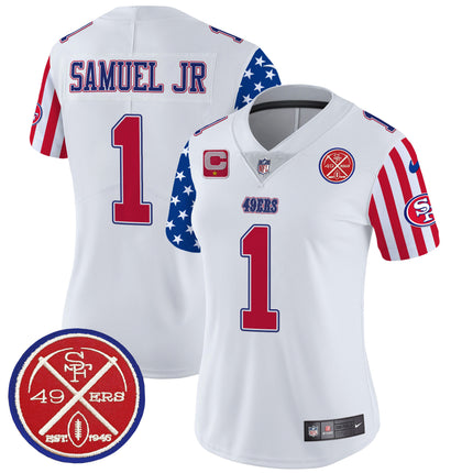 Women's 49ers American Style Vapor Limited Jersey - All Stitched