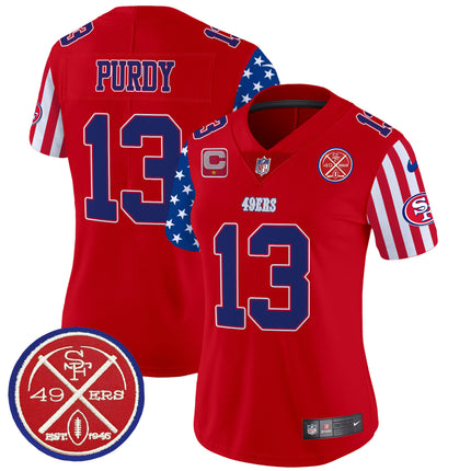 Women's 49ers American Style Vapor Limited Jersey - All Stitched