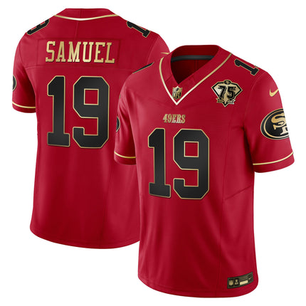Men's 49ers 2023 Vapor Gold Limited Jersey - All Stitched