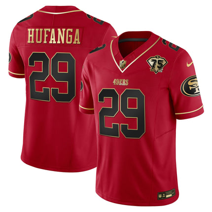 Men's 49ers 2023 Vapor Gold Limited Jersey - All Stitched