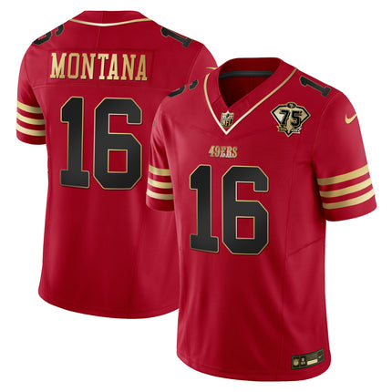 Men's 49ers 2023 Vapor Gold Limited Jersey - All Stitched